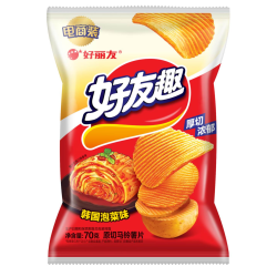 好丽友 好友趣呀土豆膨化薯片 韩国泡菜味 70g×1袋