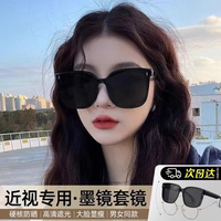 爬山可套近视眼镜防晒一镜二用遮阳大框女防辐射偏光太阳镜男夏季