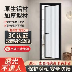 智能门 极窄玻璃 平开门 钛镁铝合金