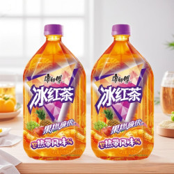 康师傅 热带冰红茶 1L/500ml 整箱饮料