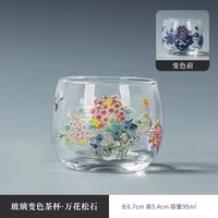 棠门 新款玻璃变色茶杯万花松石