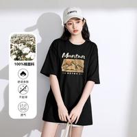班尼路 T恤女款夏季潮流百搭轻薄透气中长款短袖时尚简约休闲纯棉半截袖