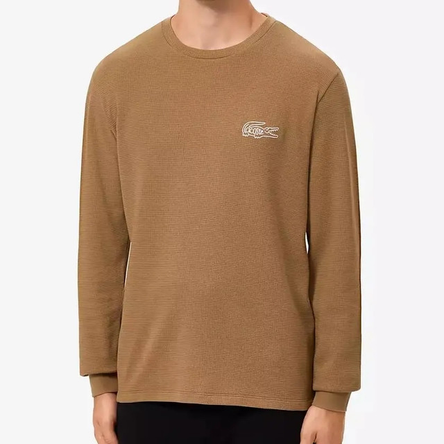 LACOSTE Men's Small Croc Thermal Long Sleeve T-Shirt 二色可选