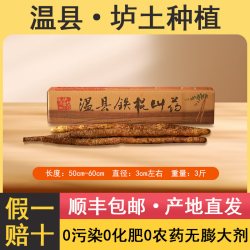 温鲜垆 正宗河南焦作铁棍长怀山药 2500g 净3斤 长度50cm-60cm