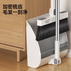 五月花 防风旋转梳齿型扫把簸箕套装