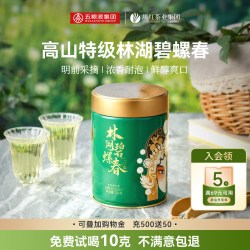 林湖 特级碧螺春浓香型茶叶明前绿茶罐装自己喝125g