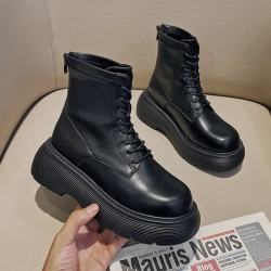 FOURDATRY 2025新款女马丁靴英伦风厚底