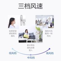 海尔电风扇XLJ4001A家用租房摇头升降立式节能强力大风量落地扇