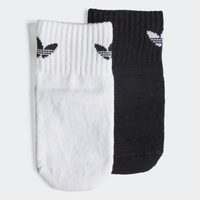 adidas 男小童两双装时尚舒适LOGO印花短筒袜子儿童adidas阿迪达斯三叶草