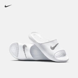 NIKE 男子舒适拖鞋夏季室内一字拖抓地NIKE VICTORI ONE CZ5478 100白色/黑/白色 42.5