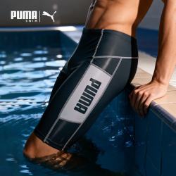 PUMA 男士泳裤防尴尬内衬高弹防晒休闲运动短裤游泳裤沙滩温泉泳裤