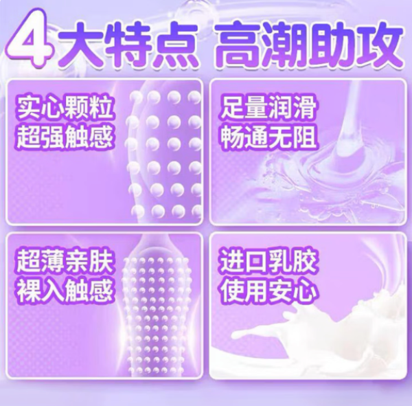 杰士邦 颗粒情趣安全套 15只（颗粒2只+动感大颗粒6只+刺套7只）
