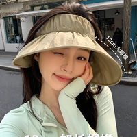 有只绵 双面褶皱贝壳帽 卡其色 头围56-58cm 遮阳帽