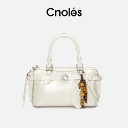 Cnolés 挽卿包 白色女士手提包