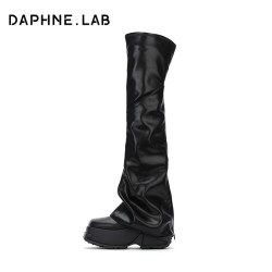 DAPHNE LAB 陈粒李颠颠同款 方糖过膝靴 8824605018
