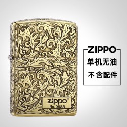 ZIPPO 纯铜唐草右下标限量 煤油防风打火机 男士生日礼物