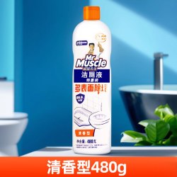 威猛先生 蓝色液体清香洁厕灵 480g 去污除菌