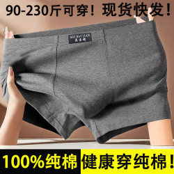 美宝健 100%纯棉3条装男士内裤 颜色随机 3条