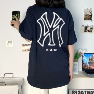 NEW ERA [NewEra]纽亦华夏季潮流宽松短袖T恤NY洋基队印花圆领男女情侣款