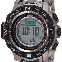 CASIO 卡西欧 男士 Pro Trek PRW-3500T-7CR Tough 太阳能三重传感器数字运动手表,PRW-3500T-7CR