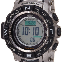 CASIO 卡西欧 男士 Pro Trek PRW-3500T-7CR Tough 太阳能三重传感器数字运动手表,PRW-3500T-7CR