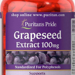 Puritan's Pride 普丽普莱 葡萄籽提取物草本补充剂 胶囊 葡萄籽提取物 葡萄籽 抗氧化 1件装 瓶