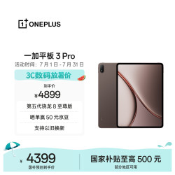一加 平板3 Pro 骁龙8至尊版 深棕 12GB+512GB 平板电脑