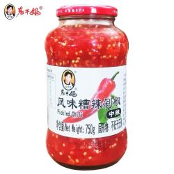 老干妈 风味糟辣剁椒 750g 瓶装 中辣