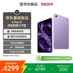 小米 REDMI 红米 K Pad 2 8.8英寸 Android 平板电脑（3008*1880、天玑 9500、16GB、512GB、WiFi版、电光紫）