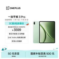 一加 3 Pro 第五代骁龙8至尊版 12GB+256GB 浅绿 平板电脑