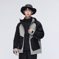 波司登 奥莱百搭户外防风防雨拼接三合一外套冲锋衣鹅绒轻薄羽绒服