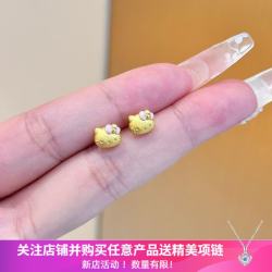 洛梵欣饰 新款HelloKitty猫咪耳钉女巧精致感甜美可爱少女感 凯蒂猫耳钉ED023