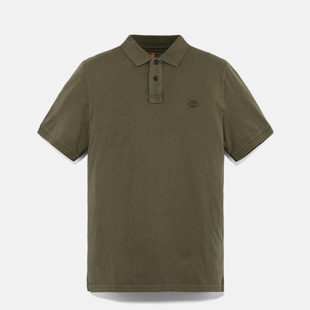 Timberland 【水洗棉】A6R29男士短袖Polo衫 军绿色