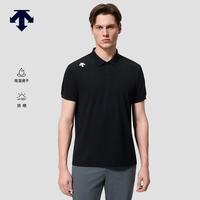 迪桑特 TRAINING系列 吸湿速干防晒 黑色 XL POLO衫