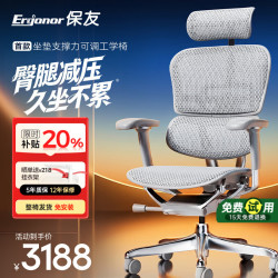Ergonor 保友金豪E2 Pro人体工学椅 办公椅电脑椅 银白网