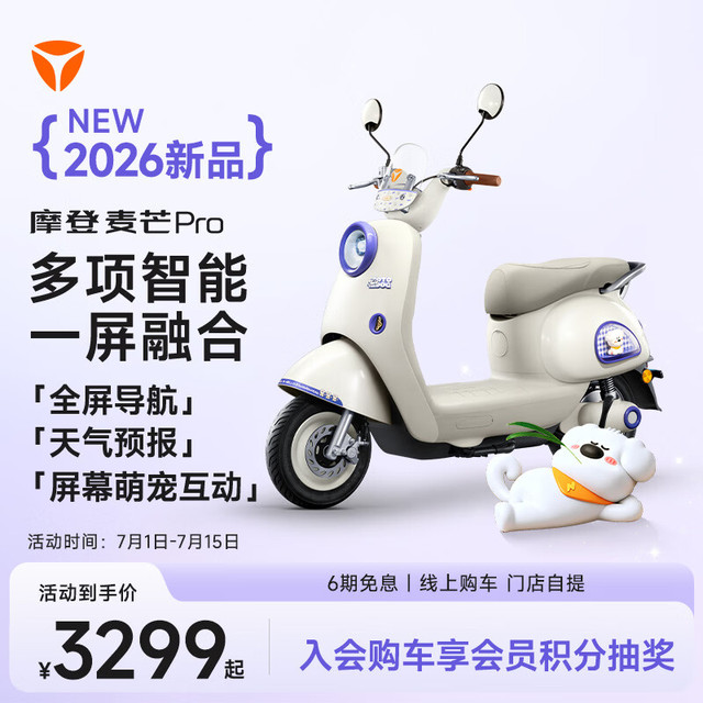 雅迪 摩登麦芒Pro 电动轻便摩托车