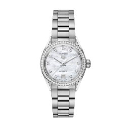 TAG Heuer 卡莱拉系列钻石间金母贝女表