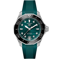 移动端、88VIP:TAG Heuer 竞潜系列时尚泻湖蓝钻石女表机械