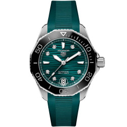 TAG Heuer 竞潜系列时尚泻湖蓝钻石女表机械