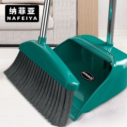 纳菲亚 Nafeeya 纳菲亚 魔术扫帚组合 笤帚扫地套装 牛油绿两件套 标准款四排扫把毛