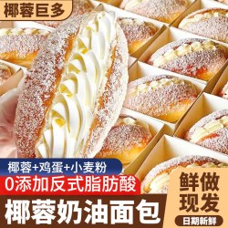 不多言 椰蓉奶油面包 300g 1箱/6包 买3包送3包