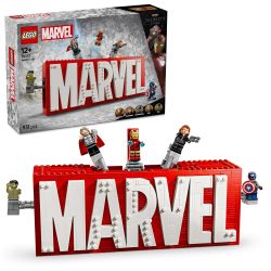 LEGO 乐高 76313 漫威标志和迷你公仔,玩具,生日礼物,积木,男孩,女孩,儿童,12,13,14,小学生,Marvel Goods,人偶