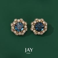 JAY 蓝色复古耳钉 女新款耳饰 39900036528