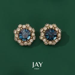 JAY 蓝色复古耳钉 女新款耳饰 39900036528