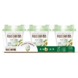 蒙牛 每日鲜酪 牛油果风味希腊酸奶 100g*3杯