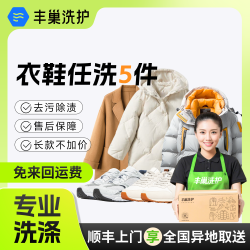 丰巢洗护 【顺丰免费取送】丰巢洗衣洗鞋衣服鞋子任洗5件