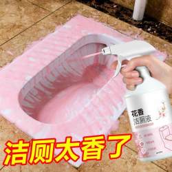 居家日用 花香洁厕灵液马桶清洁剂厕所清香型去异味除臭强力除垢去黄渍留香