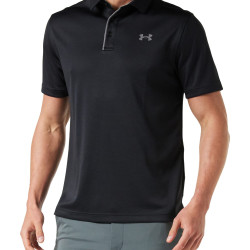 Under Armour 安德玛 Tech系列 男士高尔夫运动Polo衫 黑色 (001)/石墨色 3X-大号 Big