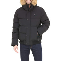 Tommy Hilfiger 汤米·希尔费格 男士 运动保暖夹克 现代 Black 尺码Small