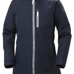 Helly Hansen 女式 滑雪夹克 长款贝尔法斯特冬季夹克 防水 防风 597 Navy 尺码Medium